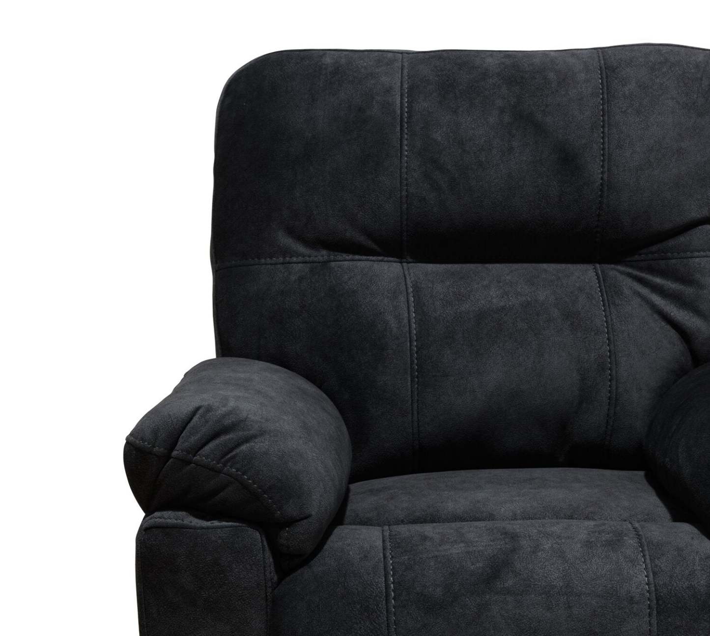 Fauteuil à inclinaison électrique Gybson de 38 po fabriqué au Canada en tissu - gris graphite