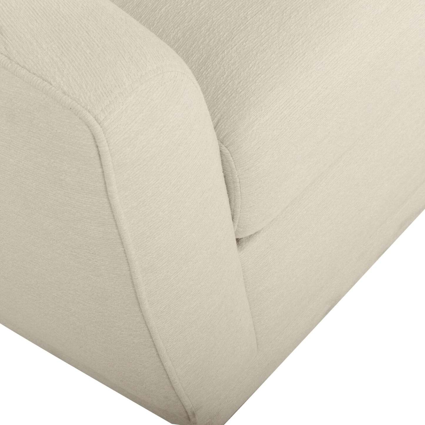 Fauteuil d'appoint pivotant en tissu chenille Rio 34,5 - Blanc ivoire | Fauteuil d'appoint pivotant Rio de 34,5 po en tissu chenille - blanc ivoire