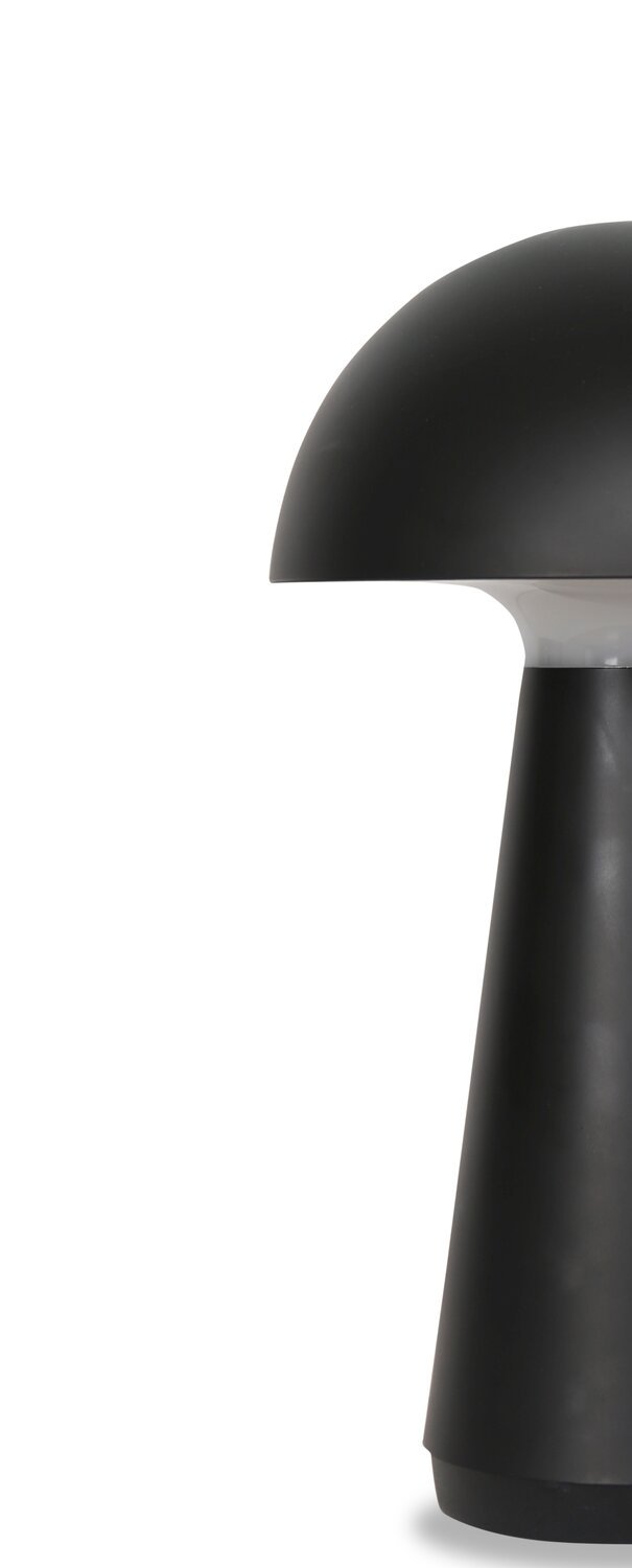 Lampe de table portative intérieure/extérieure moderne en acrylique de 11 po en hêtre avec port USB - Noir | Lampe de table pour l'intérieur et pour l'extérieur moderne portable Hêtre de 11 po en acrylique avec port USB - noire