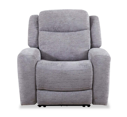 Atlantis 38 Fauteuil à inclinaison électrique en tissu avec port USB - gris tourterelle