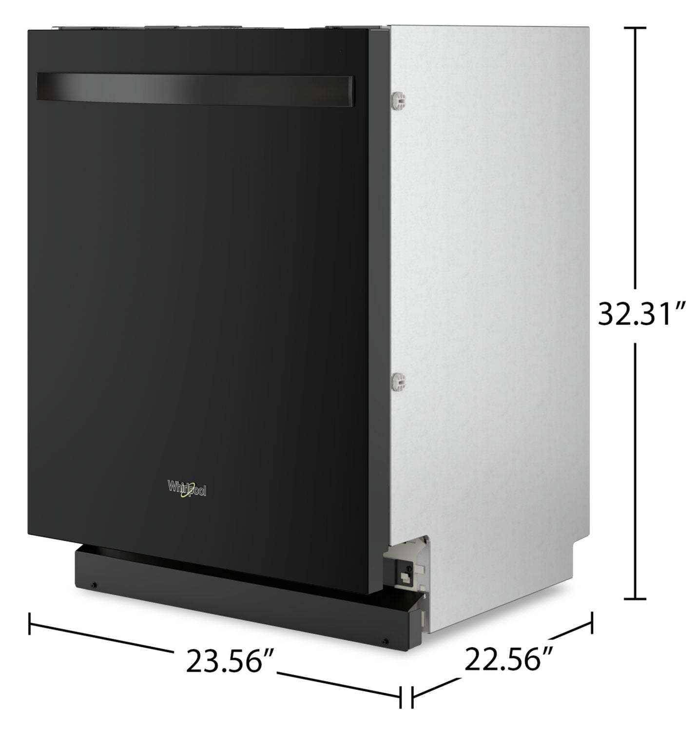 Lave-vaisselle encastré Whirlpool de 24 po et de 44 dBA avec commandes sur le dessus - noir - WDT550SAPB | Whirlpool 24 44 dBA Built-In Top-Control Dishwasher - Black - WDT550…