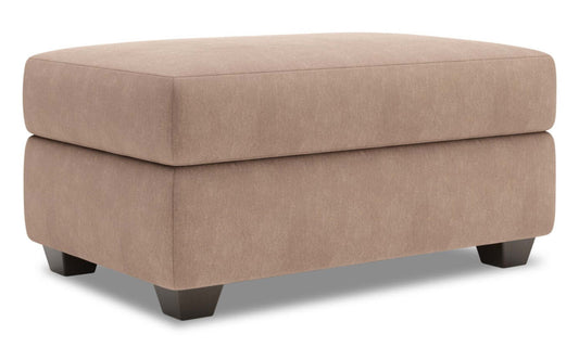 Fabriqué au Canada Pouf de rangement personnalisable The Trunk 39 en tissu d'apparence lin - Brun Pax Wicker | Pouf de rangement The Trunk de Sofa Lab de 39 po fabriqué au Canada en tissu d’apparence lin - brun Pax Wicker | TRUN3349