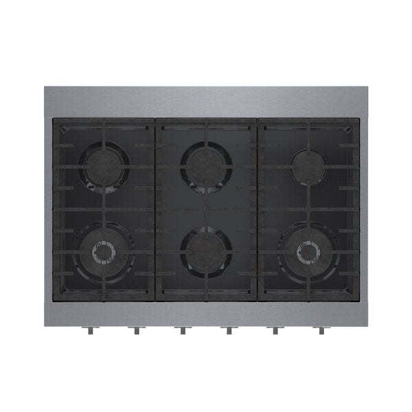 Table de cuisson à gaz à 6 brûleurs Bosch série 800 36 - RGM8658UC | Surface de cuisson à gaz Bosch de série 800 de 36 po à 6 brûleurs– RGM8658UC | RGM8658C