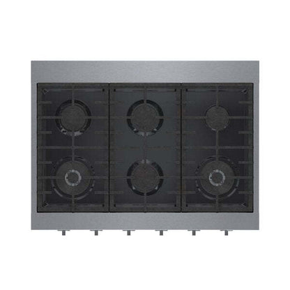 Table de cuisson à gaz à 6 brûleurs Bosch série 800 36 - RGM8658UC | Surface de cuisson à gaz Bosch de série 800 de 36 po à 6 brûleurs– RGM8658UC | RGM8658C