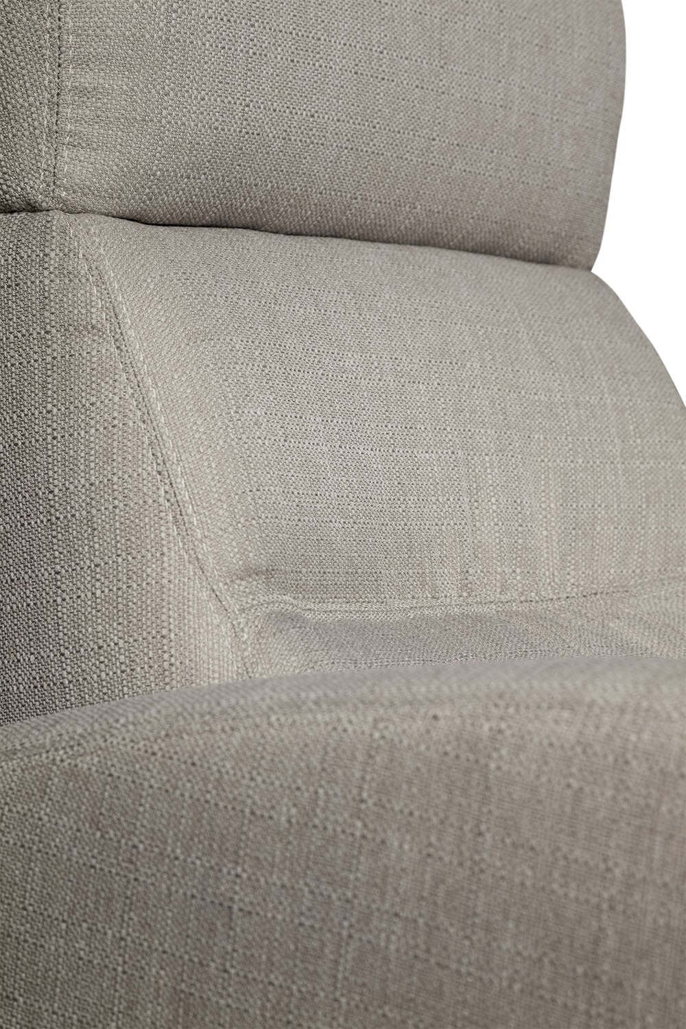 Fauteuil inclinable et berçant pivotant en tissu d'apparence lin Penny 29.1 - Taupe | Fauteuil berçant, pivotant et inclinable Penny de 29,1 po en tissu d'apparence lin - taupe