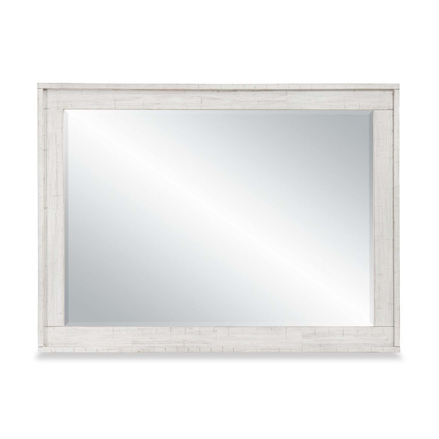 Ensemble de chambre à coucher Haven 6 pièces blanc avec lit à panneaux, commode, miroir et table de nuit - format grand lit | Haven 6pc Bedroom Set with Panel Bed, Dresser, Mirror & Nightstand, White - Queen Size