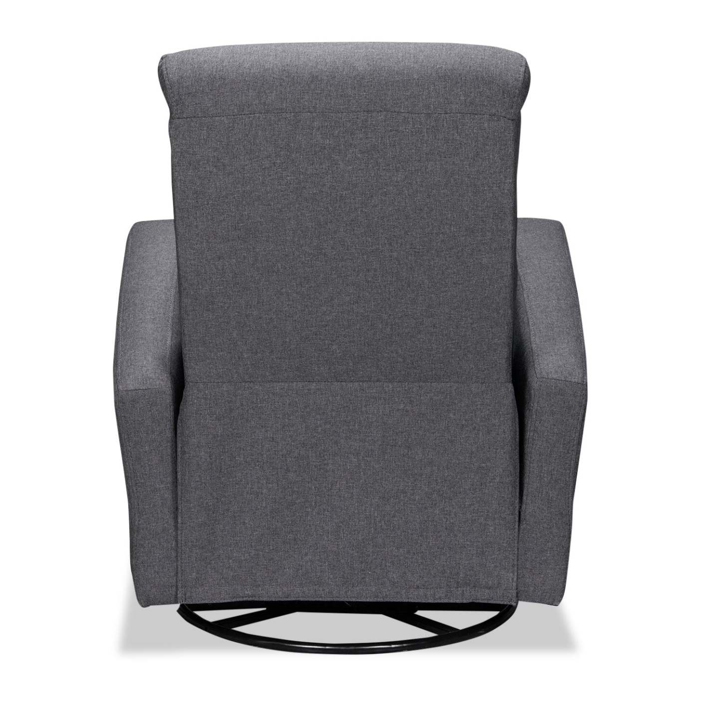 Fauteuil berçant, pivotant et inclinable Nyla de 30 po en tissu d’apparence lin - gris