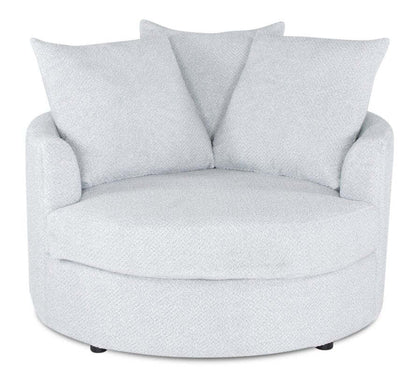 Fauteuil d’appoint Cuddler Grande de 48 po fabriqué au Canada en tissu de chenille - gris Teddy Star