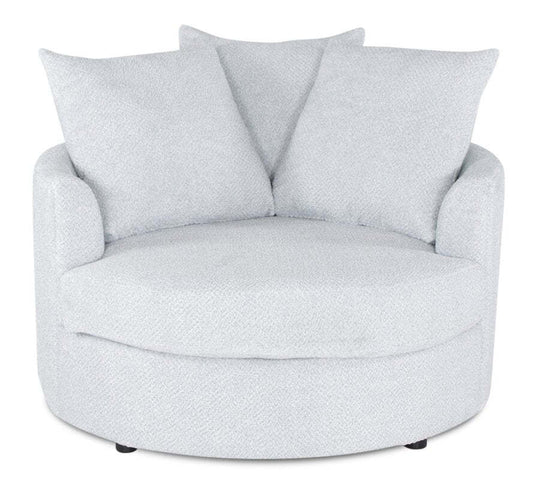 Fauteuil d’appoint Cuddler Grande de 48 po fabriqué au Canada en tissu de chenille - gris Teddy Star