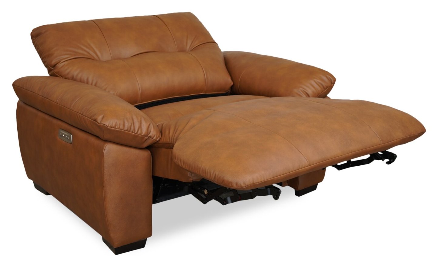 Bello 51.6 Leather-Look Fabric Power Reclining Chair - Brown | Fauteuil inclinable électrique Bello de 51,6 po en tissu aspect cuir - brun