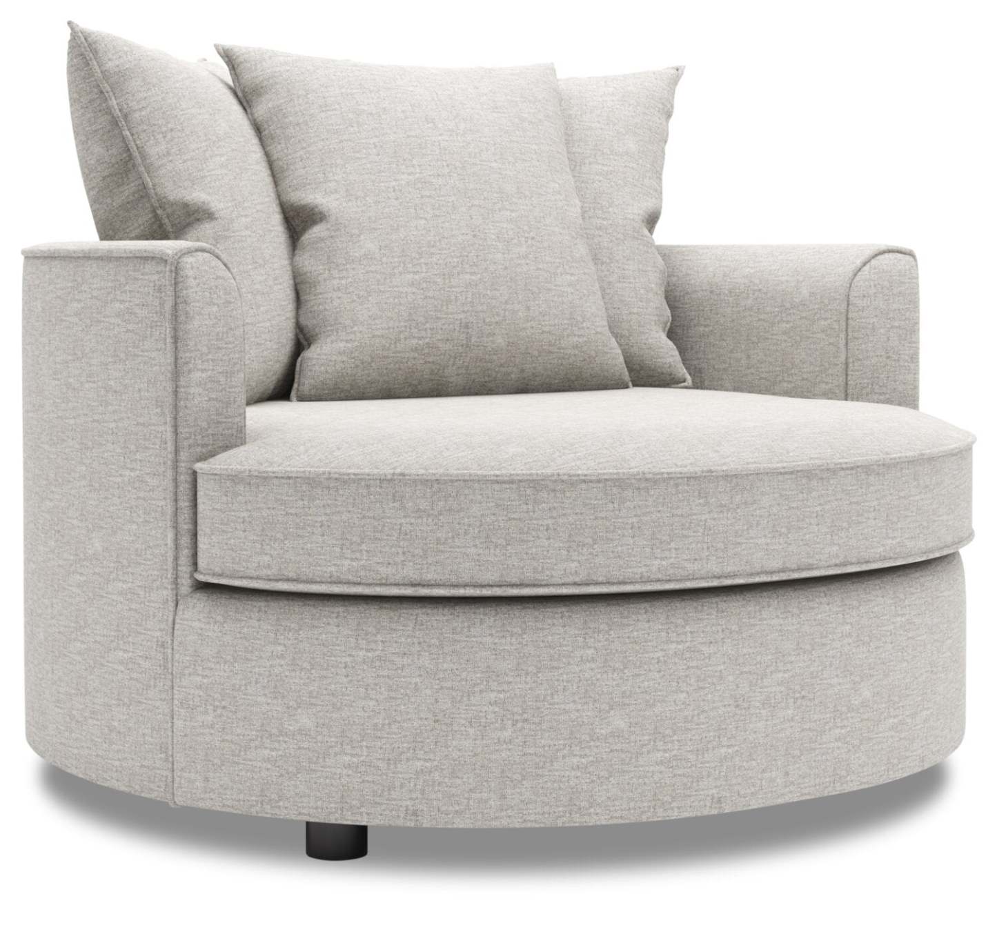 Fauteuil d'appoint enveloppant Sofa Lab de 48 po fabriqué au Canada en tissu de chenille - argenté Luxury Silver | CUDD2793