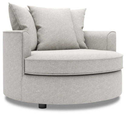 Fauteuil d'appoint enveloppant Sofa Lab de 48 po fabriqué au Canada en tissu de chenille - argenté Luxury Silver | CUDD2793