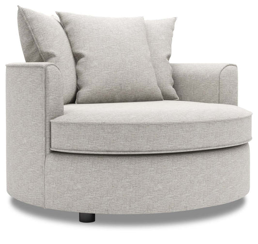 Fauteuil d'appoint enveloppant Sofa Lab de 48 po fabriqué au Canada en tissu de chenille - argenté Luxury Silver | CUDD2793