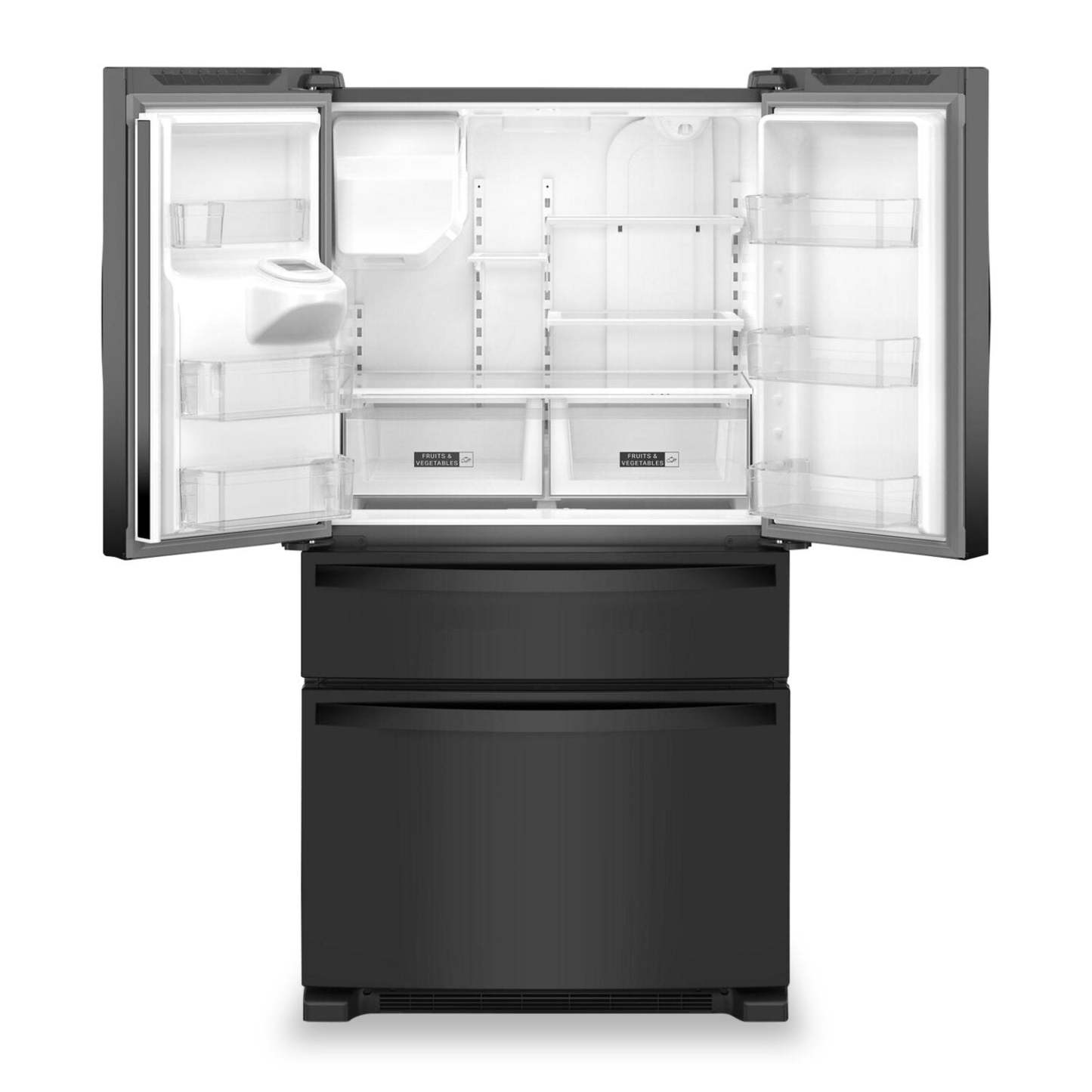 Réfrigérateur Whirlpool de 36 po et de 24,5 pi³ à portes françaises - noir - WRMF3636RB | WRMF36RB