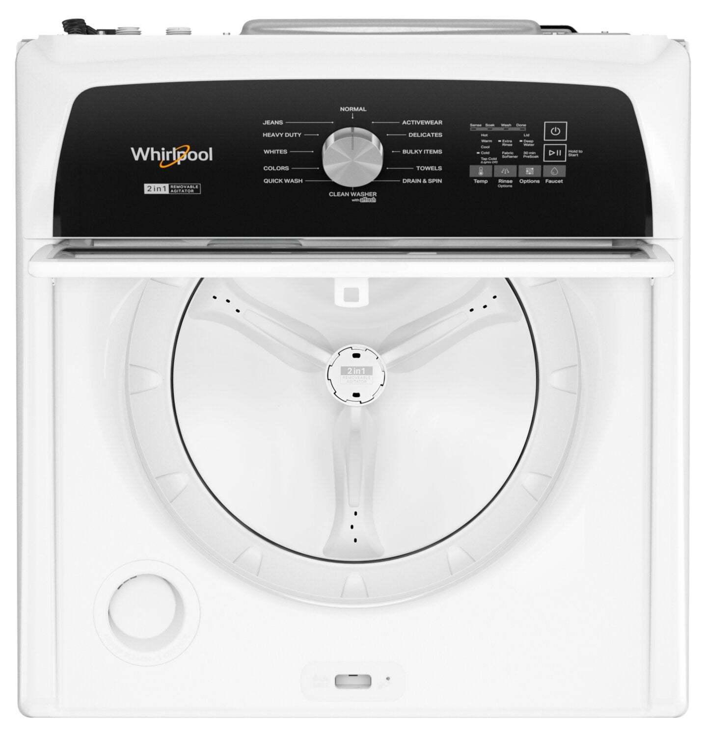 Laveuse Whirlpool à chargement par le haut de 5,4 pi³ - blanche - WTW5057LW | Whirlpool 5.4 Cu. Ft. Top-Load Washer - White - WTW5057LW