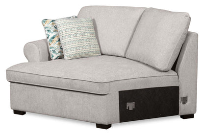 Sofa sectionnel enveloppant de gauche Haven de Scott Living 2 pièces en tissu de chenille - gris