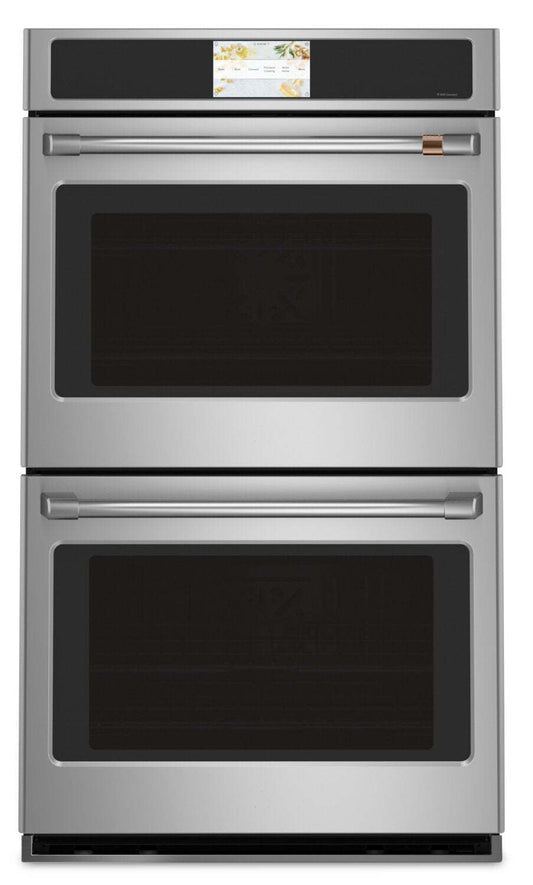 Four mural double électrique Café de 10 pi³ et de 30 po avec convection européenne véritable - acier inoxydable - CTD90DP2NS…