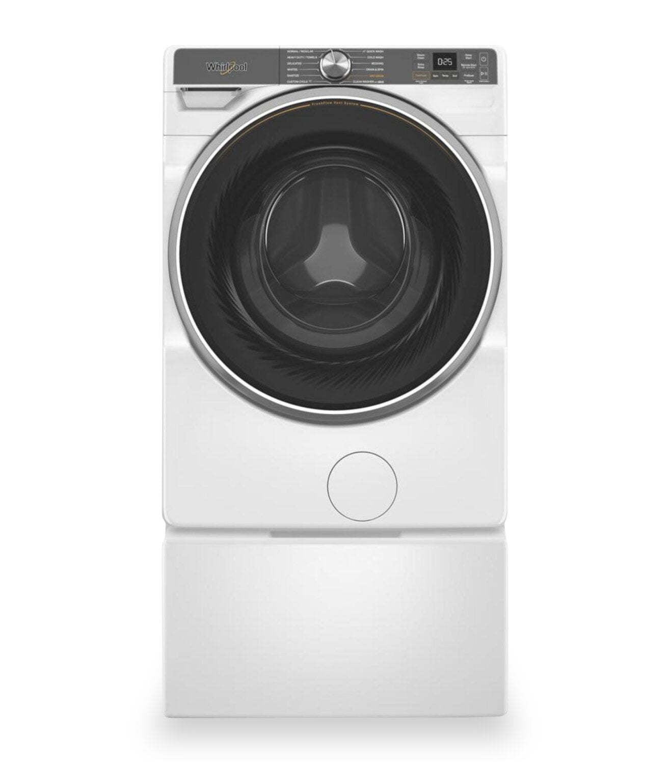 Laveuse Whirlpool à chargement frontal de 5,8 pi³ avec système de ventilation FreshFlowMC et lavage intelligent par IA - WFW6720RW | WFW6720W