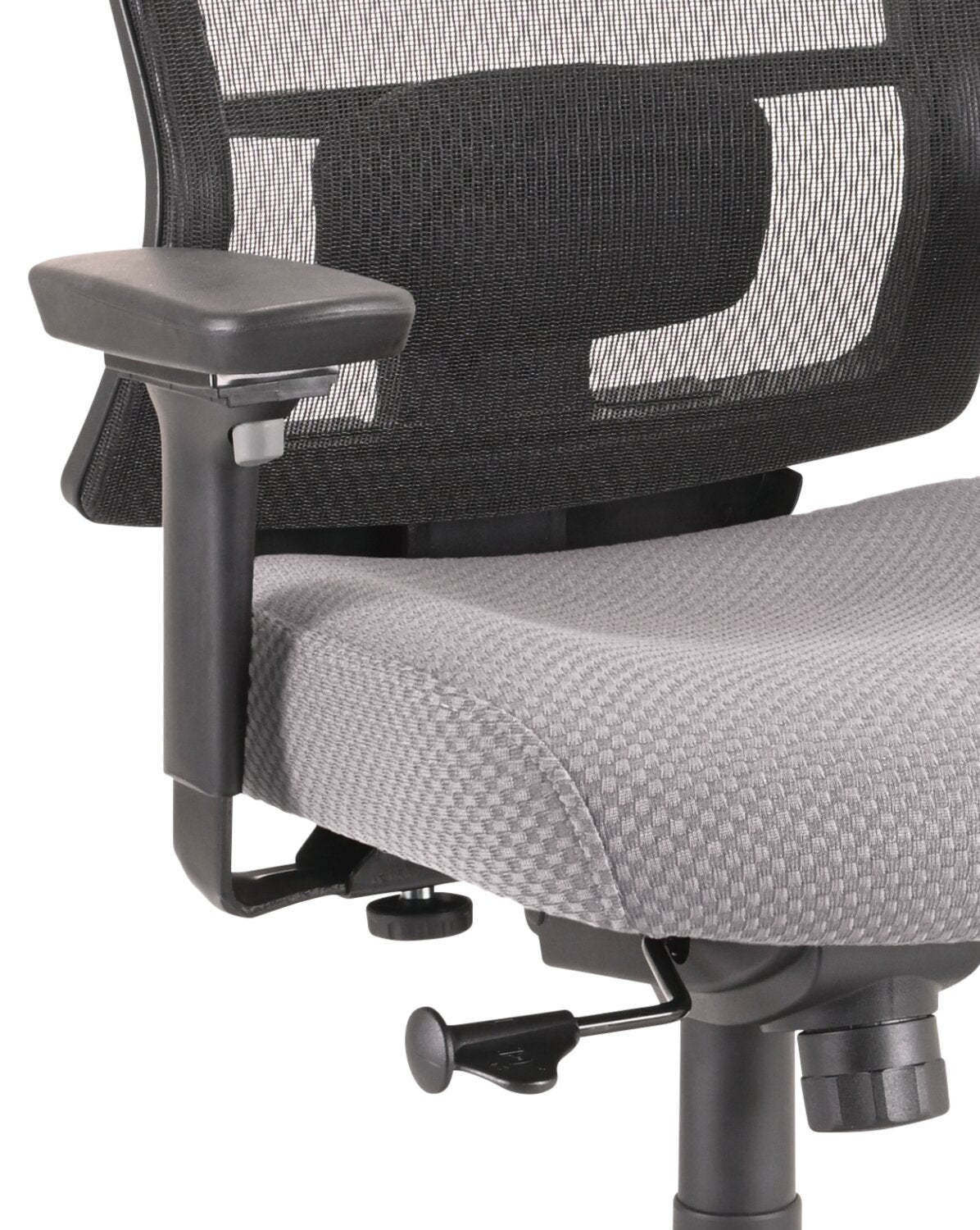 Chaise de bureau Remy de Tempur-Pedic de 26,8 po - grise avec dossier à mailles