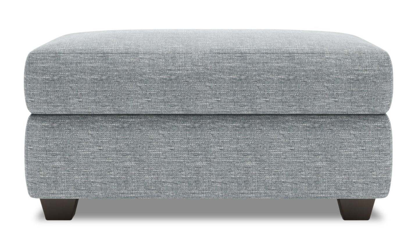 Fabriqué au Canada Pouf de rangement personnalisable Sofa Lab The Trunk 39 en tissu d’apparence lin - gris Luna Pewter | Pouf de rangement The Trunk de Sofa Lab de 39 po fabriqué au Canada en tissu d’apparence lin - gris Luna Pewter | TRUN2291