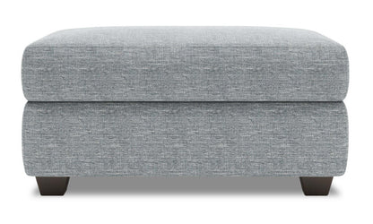 Fabriqué au Canada Pouf de rangement personnalisable Sofa Lab The Trunk 39 en tissu d’apparence lin - gris Luna Pewter | Pouf de rangement The Trunk de Sofa Lab de 39 po fabriqué au Canada en tissu d’apparence lin - gris Luna Pewter | TRUN2291