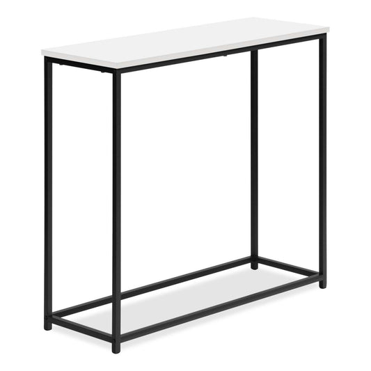 Alma 31.5 Modern Sofa Table - White with Black Metal Frame|Table de salon moderne Alma de 31,5 po - blanche avec armature en métal noir
