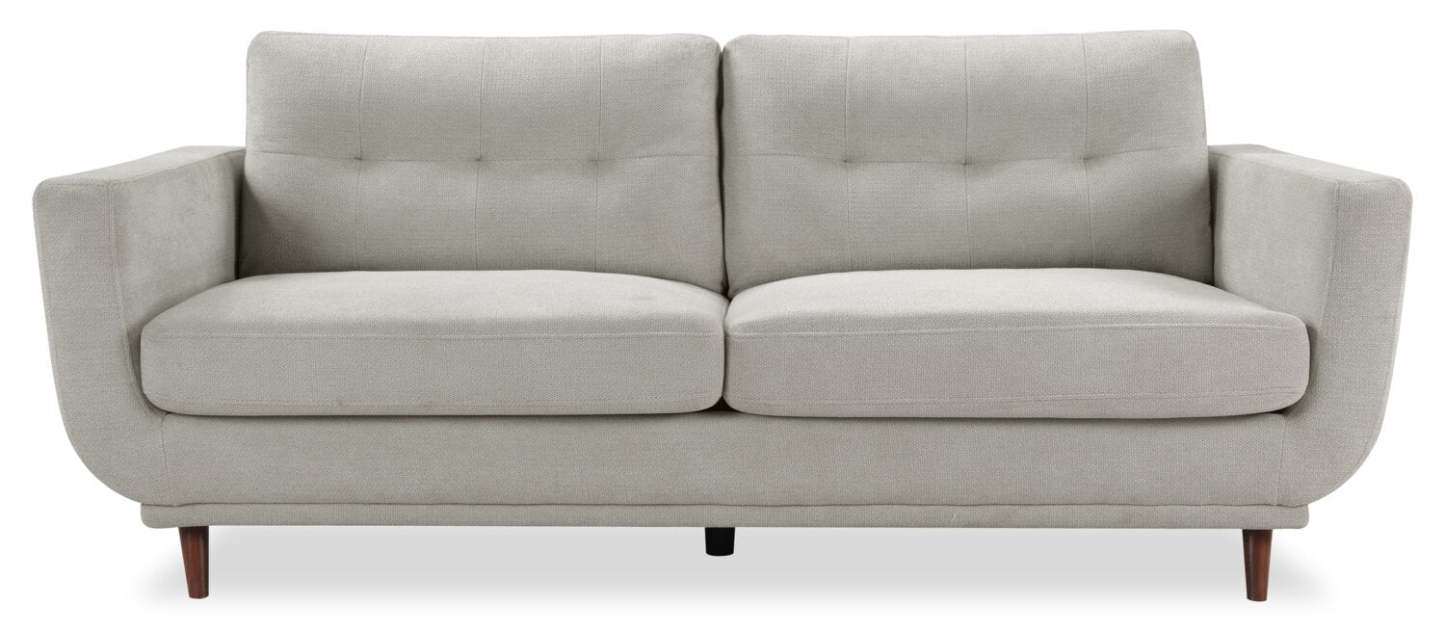 Canapé en tissu Cosmo 80 avec coussins de dossier capitonnés - Gris | Canapé Cosmo de 80 po en tissu avec coussins de dossier capitonnés - gris