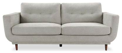 Canapé en tissu Cosmo 80 avec coussins de dossier capitonnés - Gris | Canapé Cosmo de 80 po en tissu avec coussins de dossier capitonnés - gris