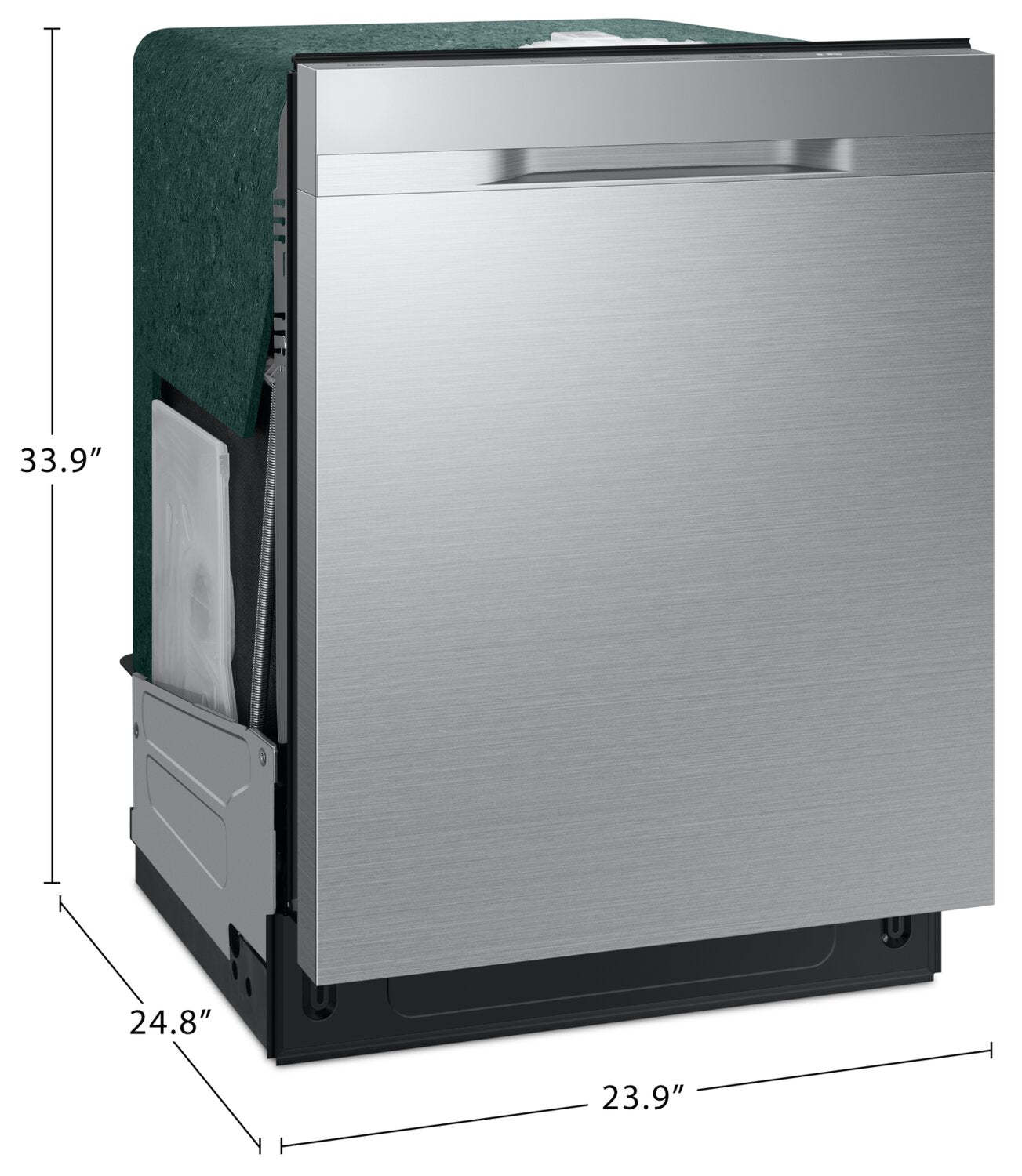 Lave-vaisselle Samsung 24 48 dBA série 5500 à commande supérieure avec troisième panier - DW80DG5500SRAA | Lave-vaisselle Samsung de série 5500 de 24 po et de 48 dBA avec commandes sur le dessus et 3e panier - DW80DG5500SRAA | DW80DG55