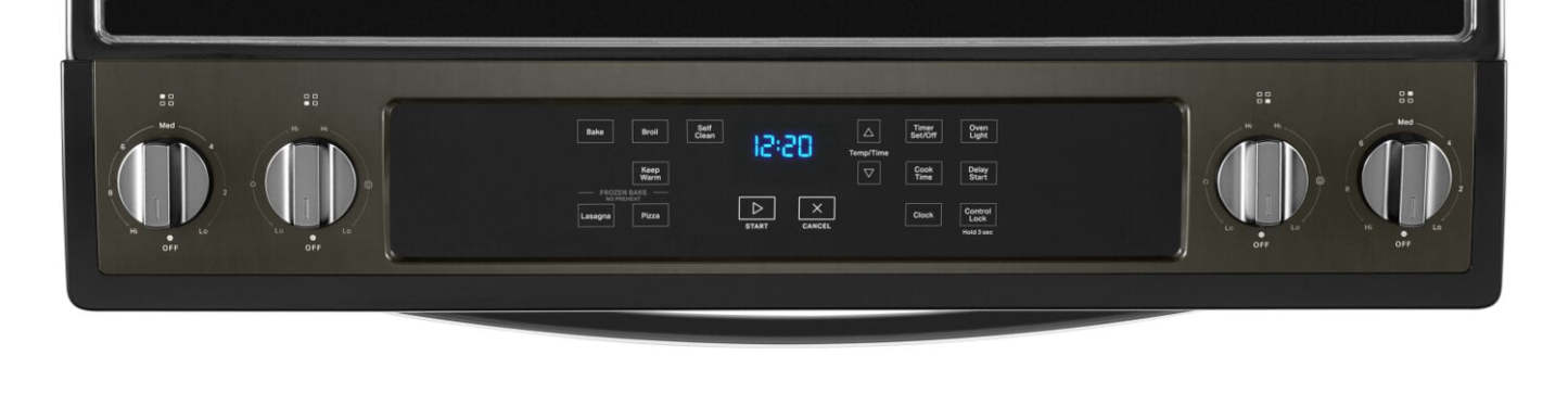 Cuisinière électrique Whirlpool de 4,8 pi³ avec nettoyage automatique - acier inoxydable noir - YWEE515S0LV