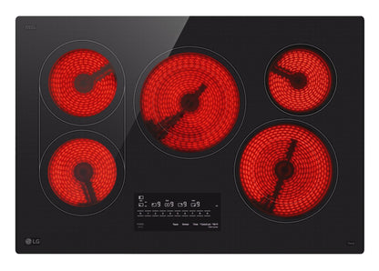 Table de cuisson électrique LG 30 à 5 éléments avec élément UltraHeat™ 3,2 kW - Noir - CBEW3017BE | Table de cuisson électrique LG de 30 po à 5 éléments avec élément UltraHeatMC de 3 200 W - noire - CBEW3017BE