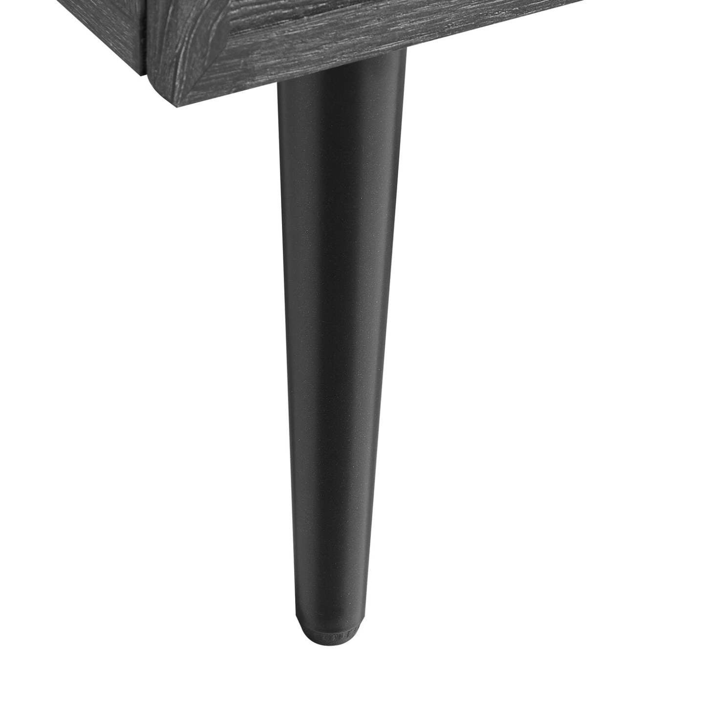 Table de nuit à 2 tiroirs Brax, 18 L x 25,75 H - Noir | Table de nuit Brax de 18 po (l) x 25,75 po (H) à 2 tiroirs - noire