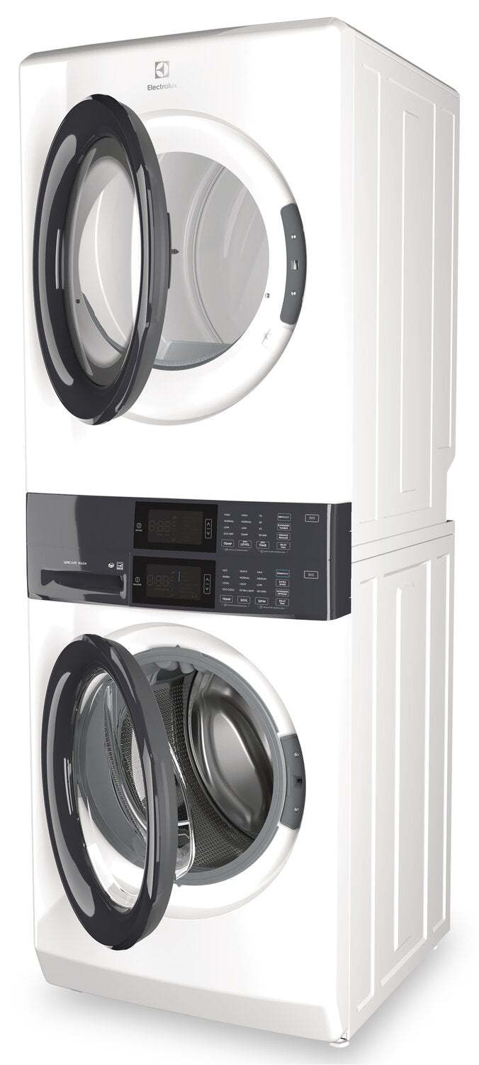 Tour de buanderie Laundry TowerMC Electrolux à chargement frontal de 5,1/8,0 pi³ - blanc - ELTE730CAW | Electrolux 5.1/8.0 Cu. Ft. Front-Load Laundry Tower - White…