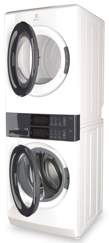 Tour de buanderie Laundry TowerMC Electrolux à chargement frontal de 5,1/8,0 pi³ - blanc - ELTE730CAW | Electrolux 5.1/8.0 Cu. Ft. Front-Load Laundry Tower - White…