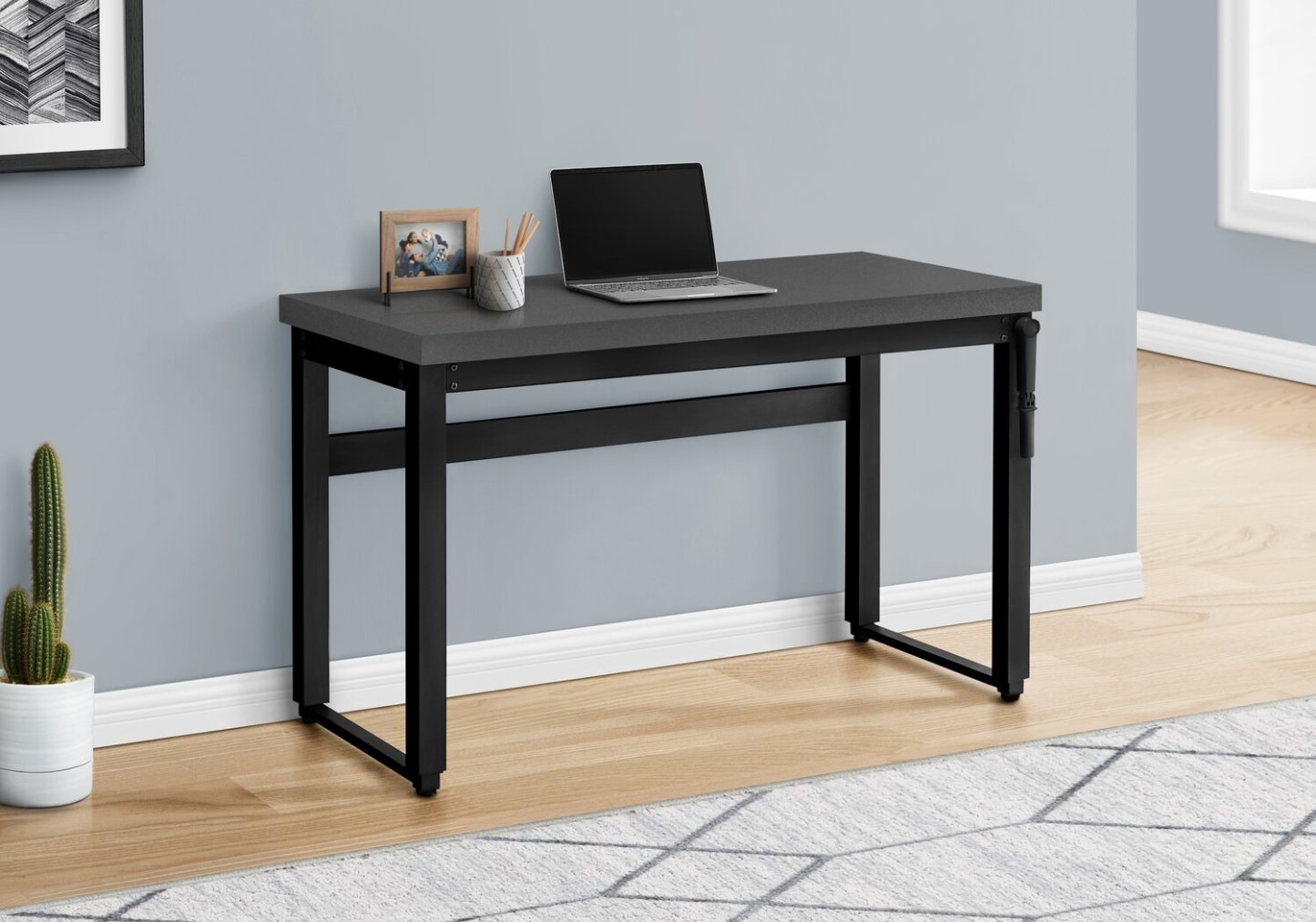 Bureau Kai de 47,25 po à hauteur réglable - gris