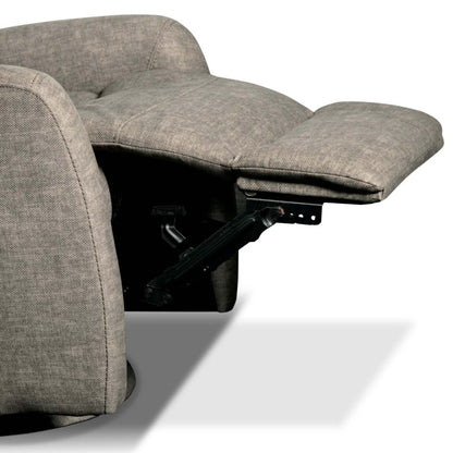 Jeffry 30.3 Fauteuil inclinable pivotant et coulissant en tissu velours - Beige pierre | Fauteuil pivotant, coulissant et inclinable Jeffry de 30,3 po en tissu de velours - beige pierre