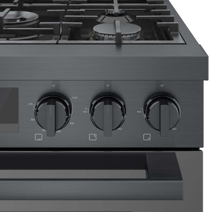 Bosch Série 800 3,7 Cu. Fort. Cuisinière à gaz autoportante de style industriel - HGS8045UC | Cuisinière à gaz amovible Bosch de série 800 de 3,7 pi3 de style industriel - HGS8045UC | HGS8045U