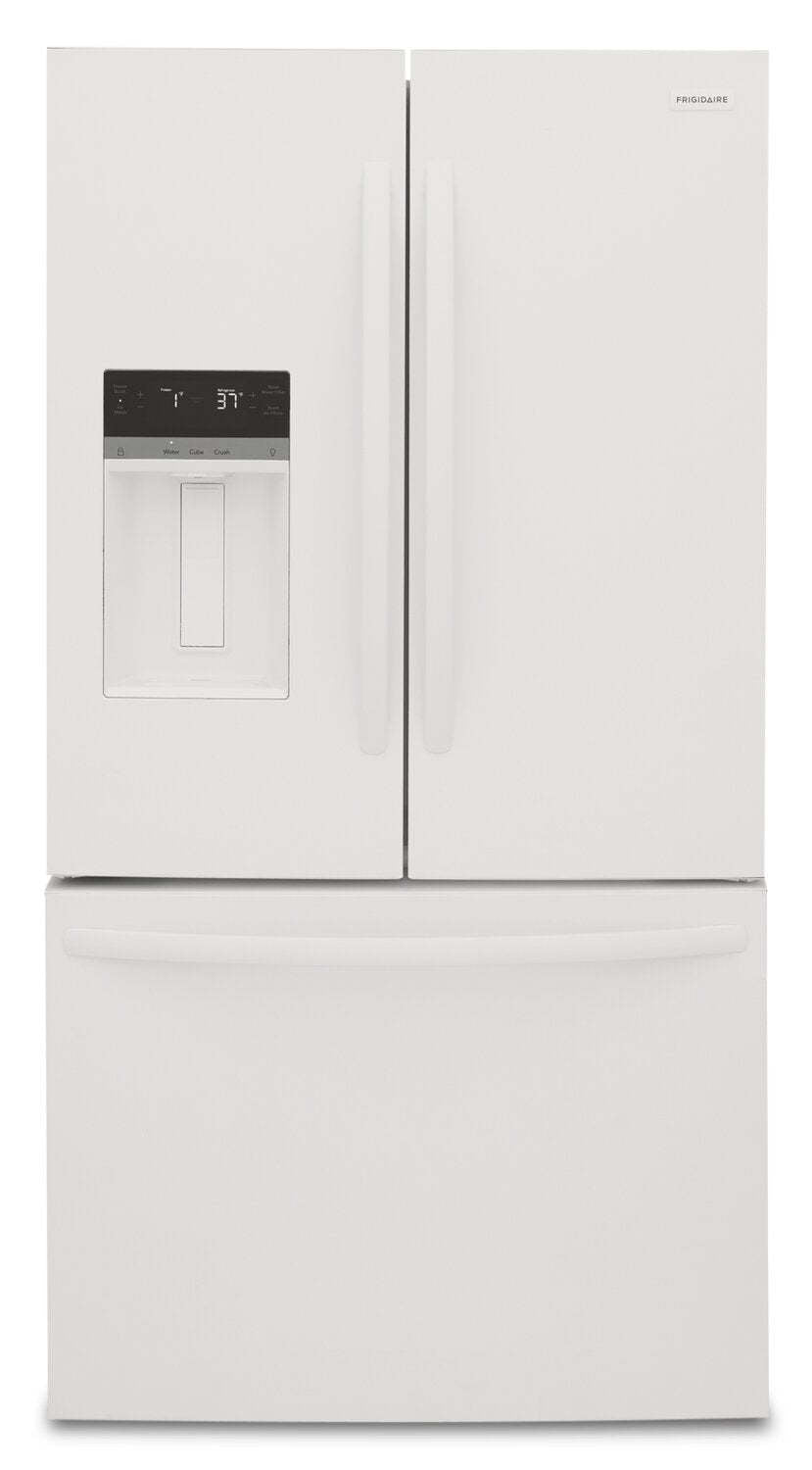 Réfrigérateur Frigidaire de 36 po et de 27,8 pi³ à profondeur standard à portes françaises - blanc - FRFS2823AW | Frigidaire 36 27,8 pi³ Réfrigérateur à portes françaises de profondeur standard - blanc …