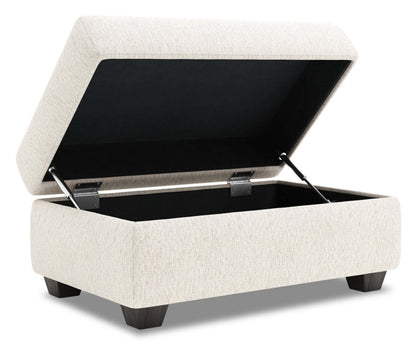 Fabriqué au Canada Pouf de rangement personnalisable The Trunk 39 en tissu de chenille - Beige de luxe Sable | Pouf de rangement The Trunk de Sofa Lab de 39 po fabriqué au Canada en tissu chenille - beige de luxe Sable | TRUN3093