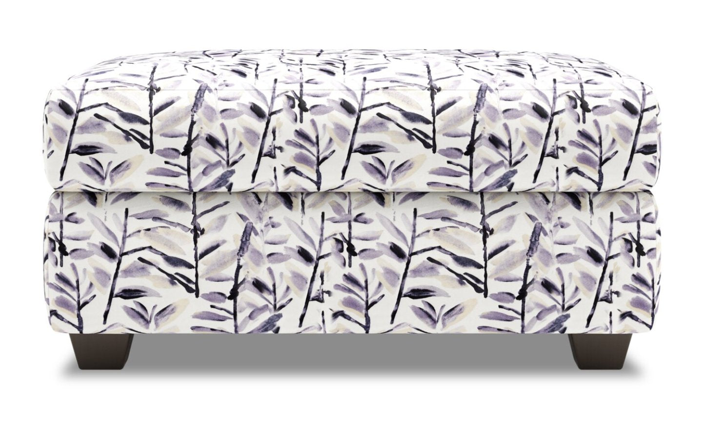 Fabriqué au Canada Pouf de rangement personnalisable The Trunk 39 en tissu - Pebble multicolore | Pouf de rangement The Trunk de Sofa Lab de 39 po fabriqué au Canada en tissu - Pebble multicolore | TRUN1151