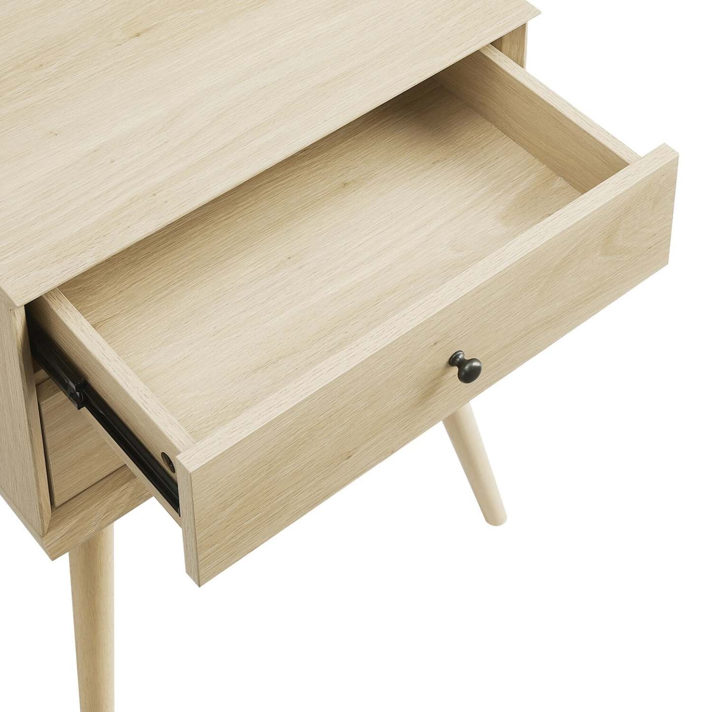 Table de chevet à 2 tiroirs Mori, 18 L x 25,75 H - Naturel | Table de nuit Mori de 18 po (l) x 25,75 po (H) à 2 tiroirs - naturelle