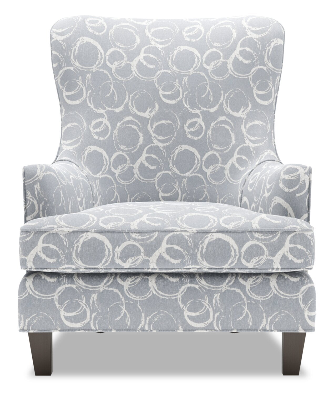 Fauteuil d’appoint à oreilles Sofa Lab personnalisable de 32 po fabriqué au Canada en tissu - Alloy multicolore | WING1162