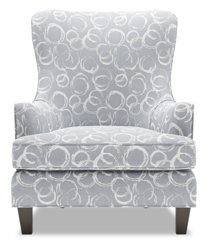 Fauteuil d’appoint à oreilles Sofa Lab personnalisable de 32 po fabriqué au Canada en tissu - Alloy multicolore | WING1162