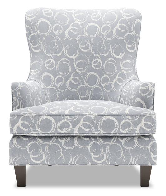 Fauteuil d’appoint à oreilles Sofa Lab personnalisable de 32 po fabriqué au Canada en tissu - Alloy multicolore | WING1162