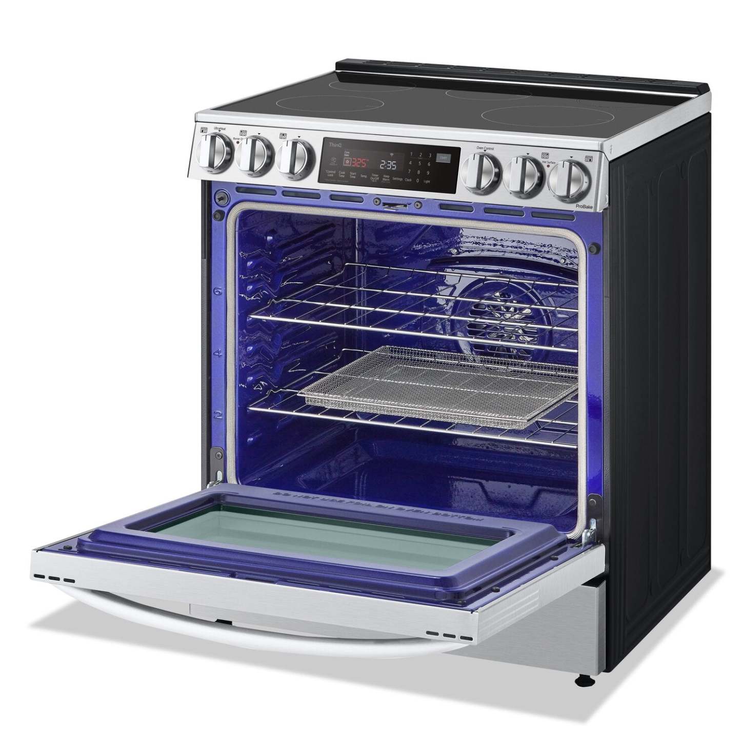 Cuisinière intelligente à induction LG de 6,3 pi³ avec hublot InstaViewMD et friture à air - acier inoxydable résistant aux traces - LSIL6…