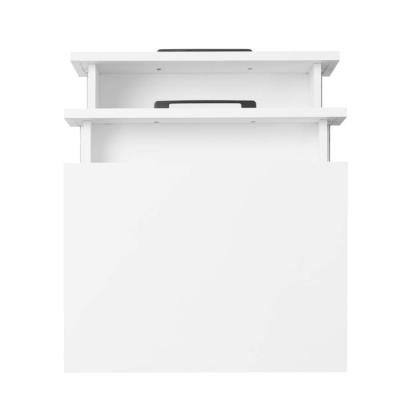 Table de chevet à 2 tiroirs Brax, 18 L x 25,75 H - Blanc | Table de nuit Brax de 18 po (l) x 25,75 po (H) à 2 tiroirs - blanche