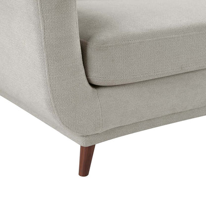 Causeuse en tissu Cosmo 57 avec coussins de dossier capitonnés - Gris | Causeuse Cosmo de 57 po en tissu avec coussins de dossier capitonnés - gris