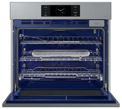 Four mural simple électrique Samsung de 30 po et de 5,1 pi³ avec caméra AI Pro CookingMC et Air Sous Vide - S…