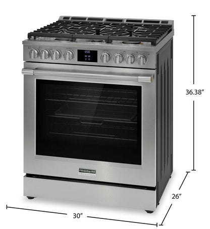 Cuisinière à gaz Frigidaire Professionnel de 6 pi³ avec convection totale et friture à air - acier en…