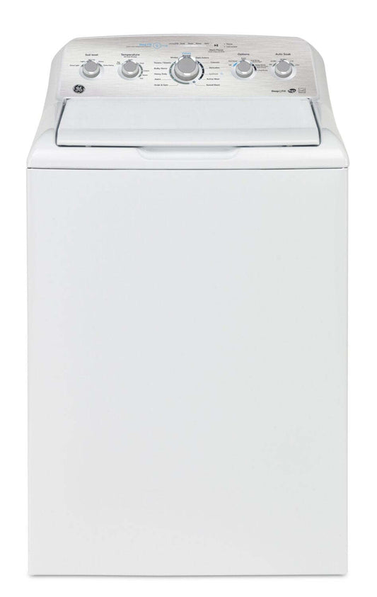 GE 4,9 Cu. FT. Laveuse à agitateur double action à chargement par le haut avec cycle SaniFresh - GTW490BMRWS | Laveuse GE à chargement par le haut de 4,9 pi³ avec agitateur à double action et cycle SaniFresh - G…